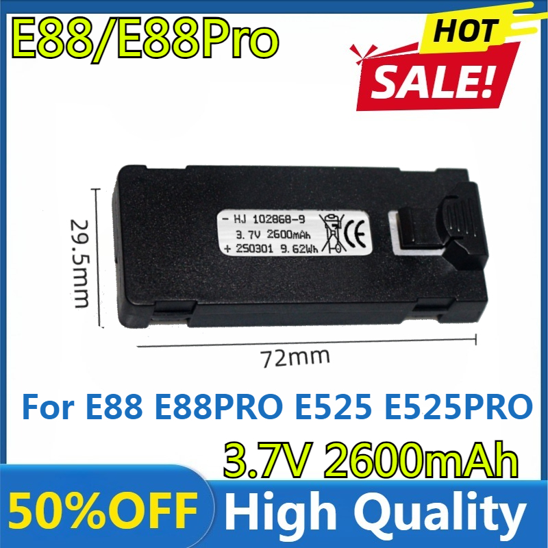 Rc Drone Uav - Bateria e88 3.7v 2600mah para e88