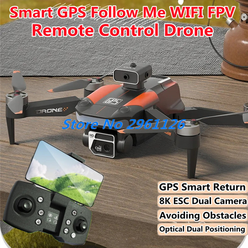 Drone Smart Rc Foldable - Brushless inteligente gps siga-me wifi fpv