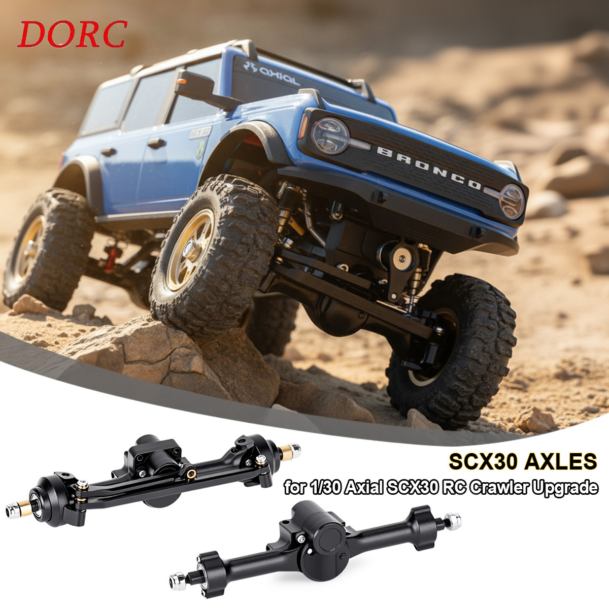 Rc Crawler Axle Parts - Conjunto de Eixos Dianteiro e Traseiro