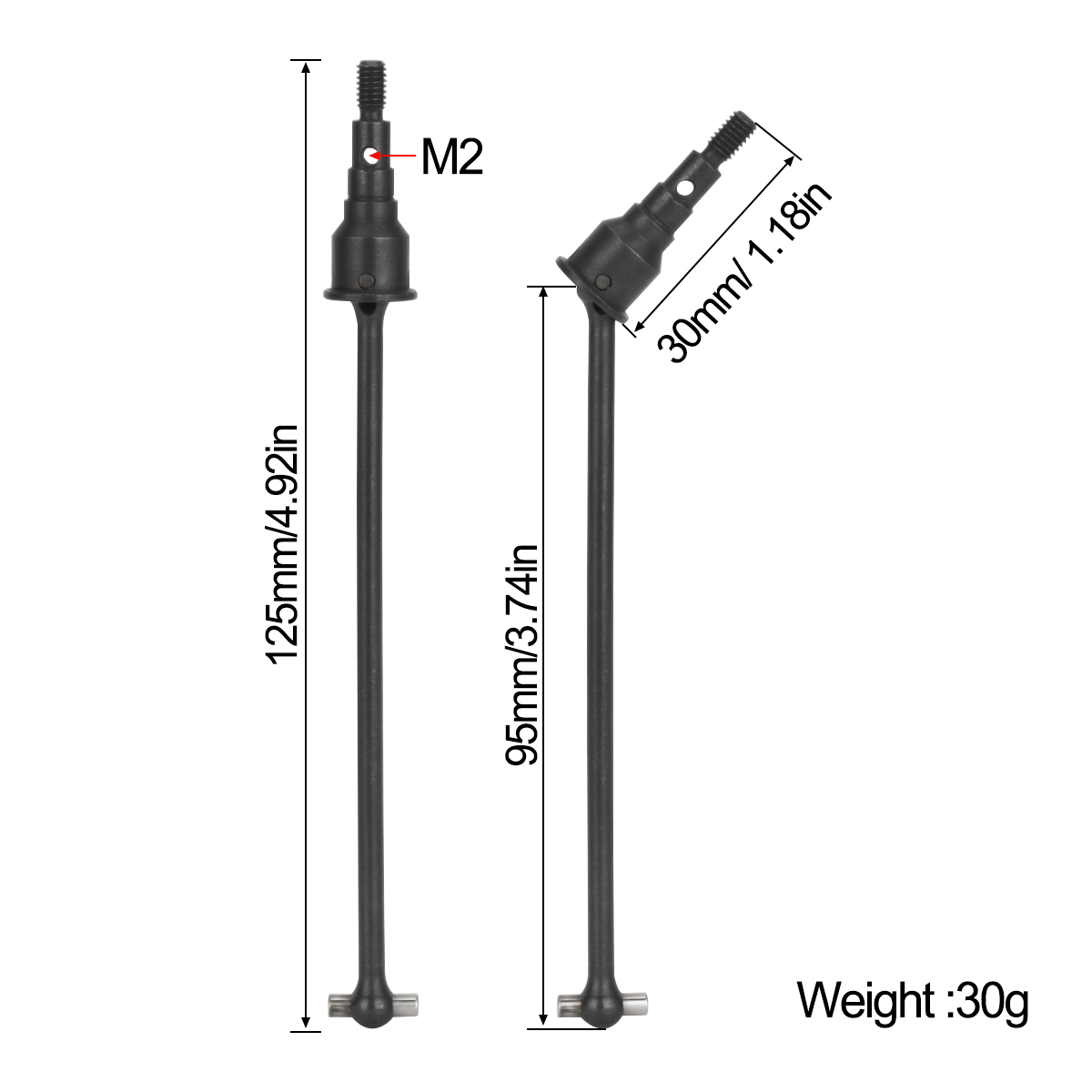 2 pçs de aço duro dianteiro tr - Rc Crawler Axle Parts avaliação e preço