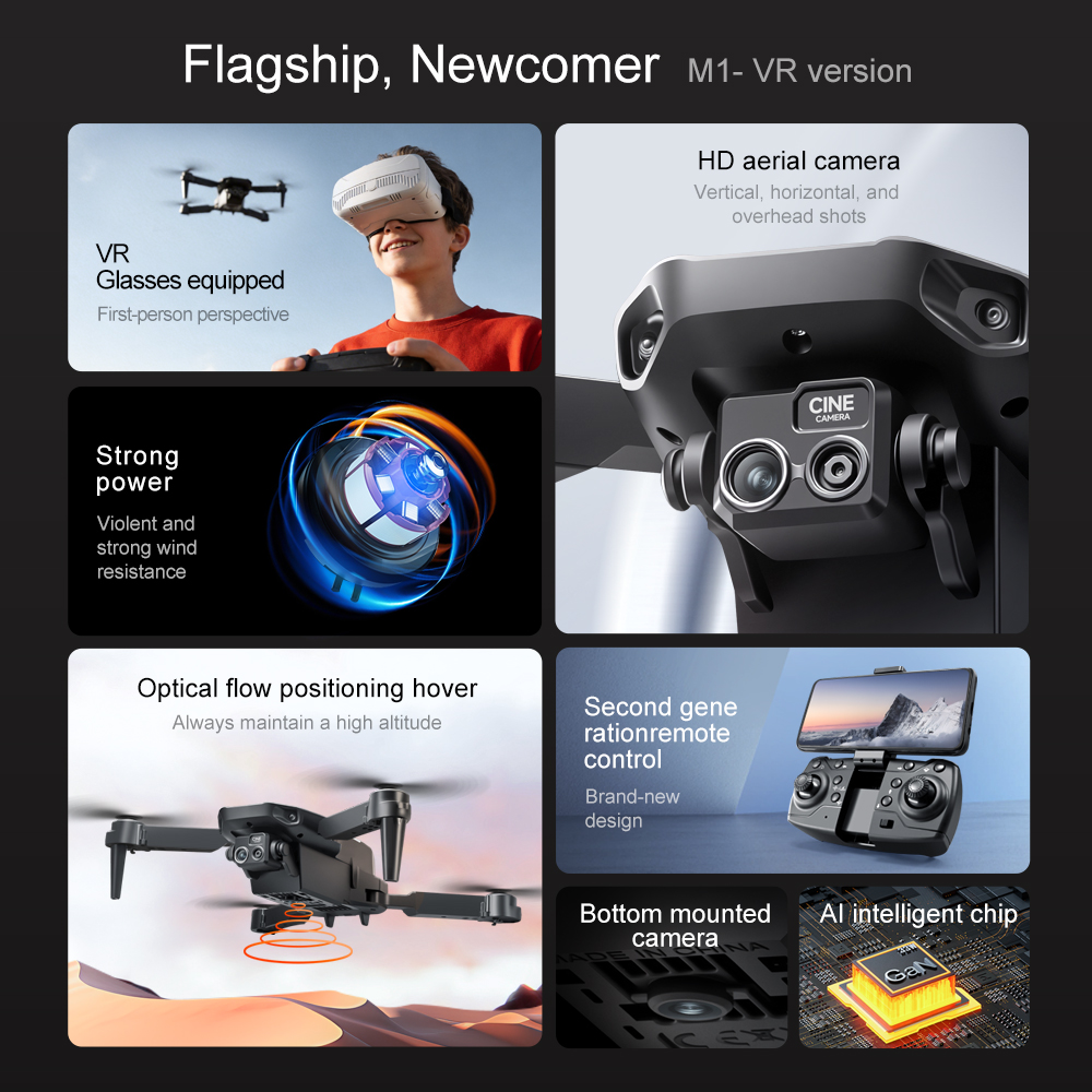 Drone Dobrável GISAEV M1 com C - Drone Smart Rc Foldable avaliação e preço