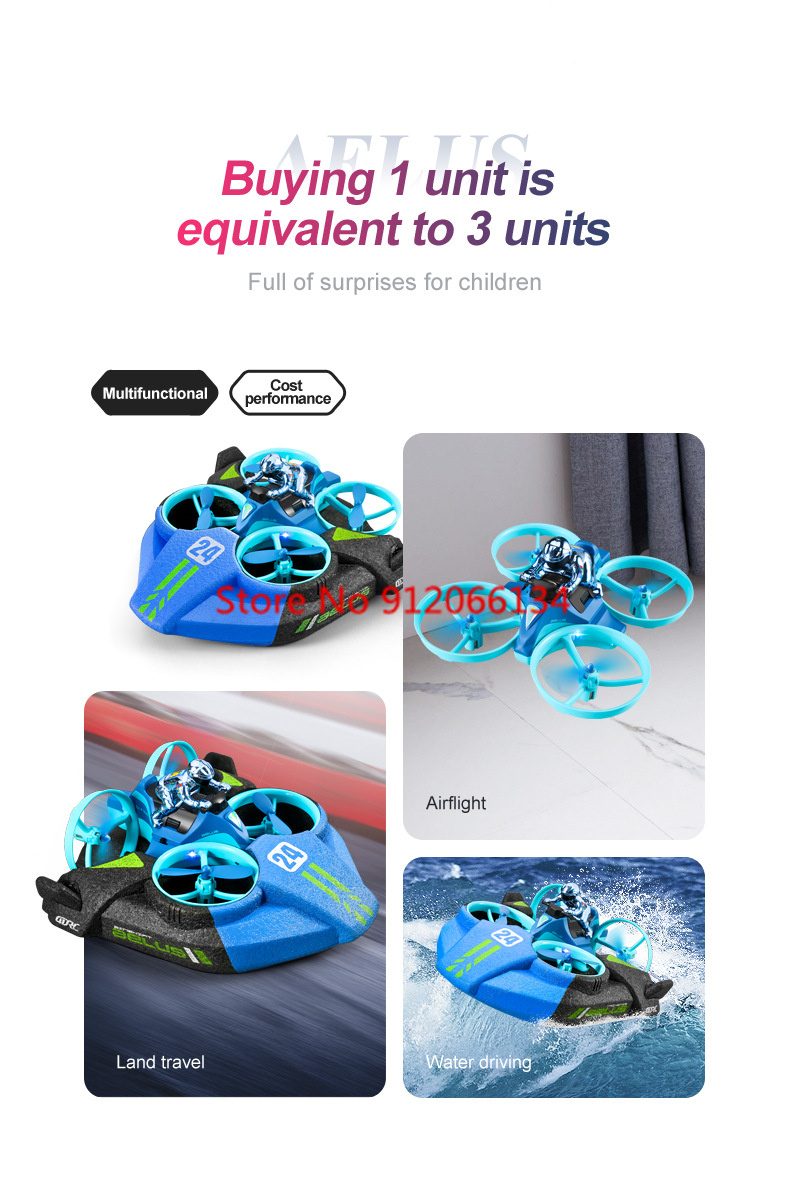 Avião, Carro e Barco RC 2.4G 3 - Drone Rc Game avaliação e preço