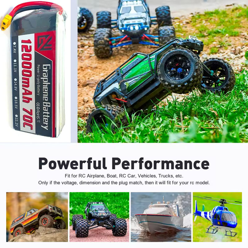 12000mAh 6S 22.2V 70C RC Lipo  - Drone Rc Game avaliação e preço