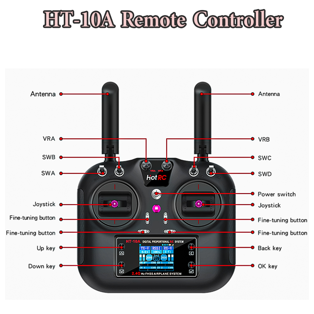 Controle Remoto Hotrc Hot RC H - Drone Rc Controller And Receiver avaliação e preço