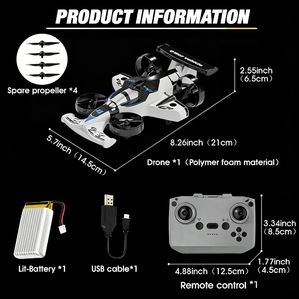 Carro Voador Controlado Remota - Rc Drone And Flying Car avaliação e preço