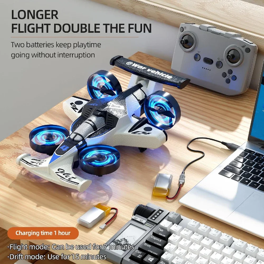 Drone RC 2 em 1 com Modo Duplo - Rc Drone And Flying Car avaliação e preço